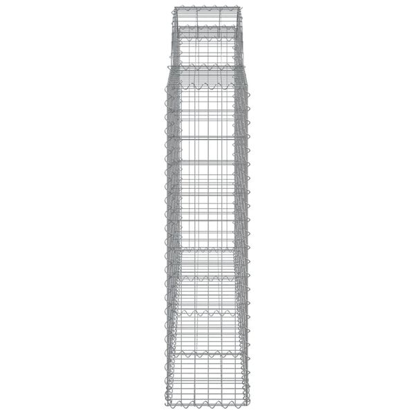 vidaXL Συρματοκιβώτια Τοξωτά 15 τεμ. 200x30x120/140 εκ. Γαλβαν. Ατσάλι