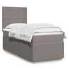 vidaXL &Kappa;&rho;&epsilon;&beta;ά&tau;&iota; Boxspring &mu;&epsilon; &Sigma;&tau;&rho;ώ&mu;&alpha; Taupe 90x190 &epsilon;&kappa;.&Upsilon;&phi;&alpha;&sigma;&mu;ά&tau;&iota;&nu;&omicron;