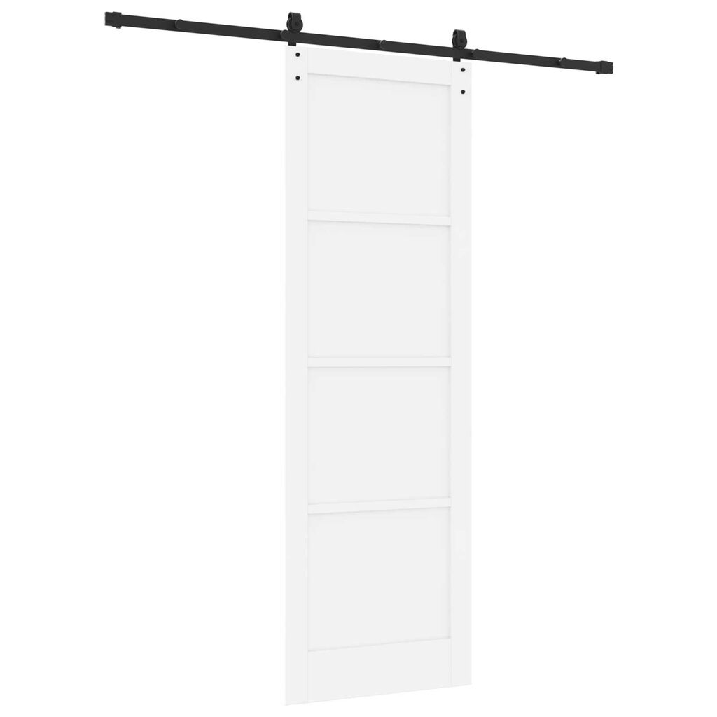 vidaXL Συρόμενη Πόρτα ORKDAL Λευκό 78 x 232 cm Μασίφ ξύλο πεύκου