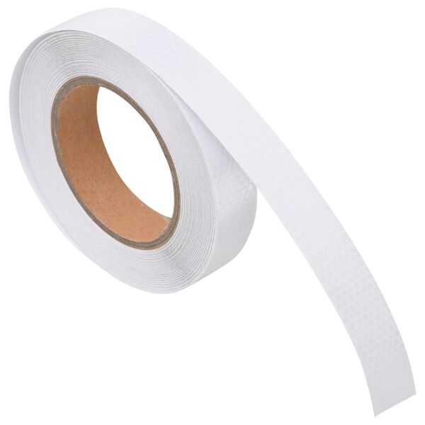 vidaXL Ταινία Ανακλαστική Λευκή 2,5 εκ. x 20 μ. από PVC
