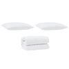 vidaXL Σετ Κουβέρτας με μαξιλάρι 3 pcs Λευκό 200 x 200 cm Μικροΐνες