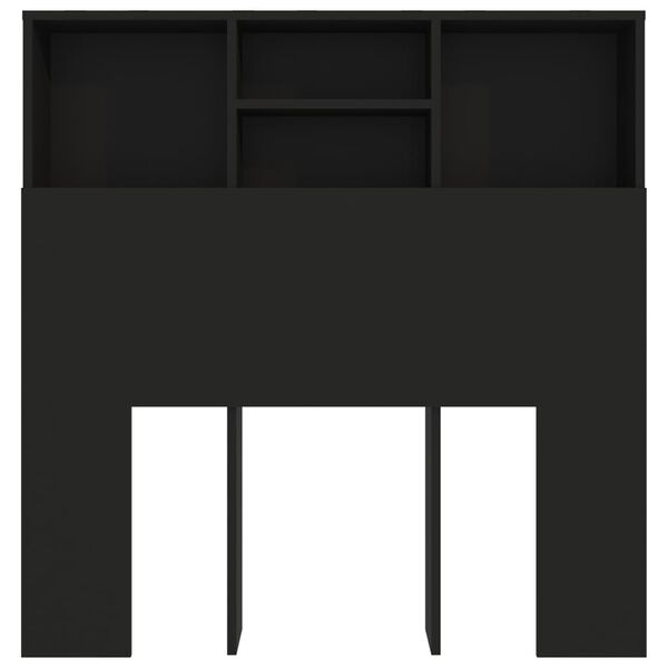 vidaXL Κεφαλάρι Με Αποθηκευτικό Χώρο Μαύρο 100x19x103,5 εκ.