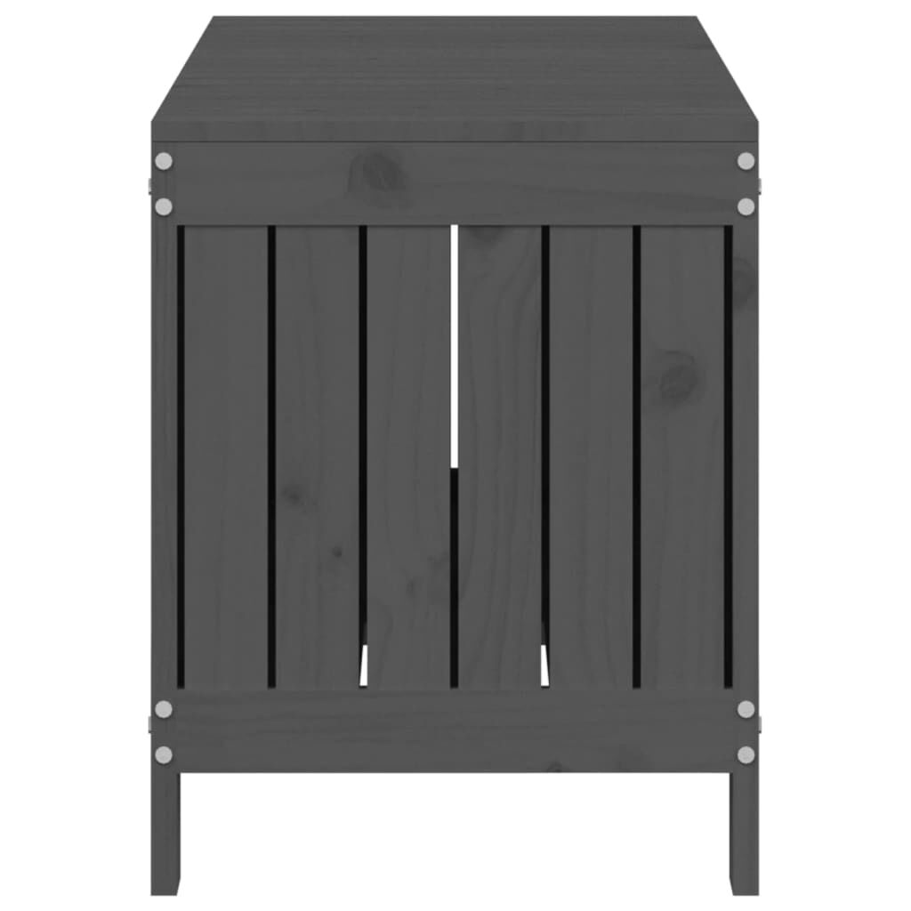 vidaXL Κουτί Αποθήκευσης Κήπου Γκρι 108x42,5x54 εκ. Μασίφ Ξύλο Πεύκου