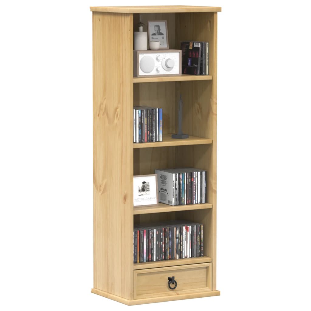 vidaXL Έπιπλο για CD Corona 40x30x110 εκ. από Μασίφ Ξύλο Πεύκου