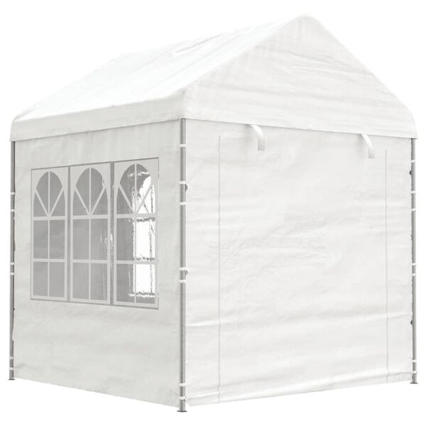 vidaXL Κιόσκι με Τέντα Λευκό 15,61 x 2,28 x 2,69 μ. από Πολυαιθυλένιο