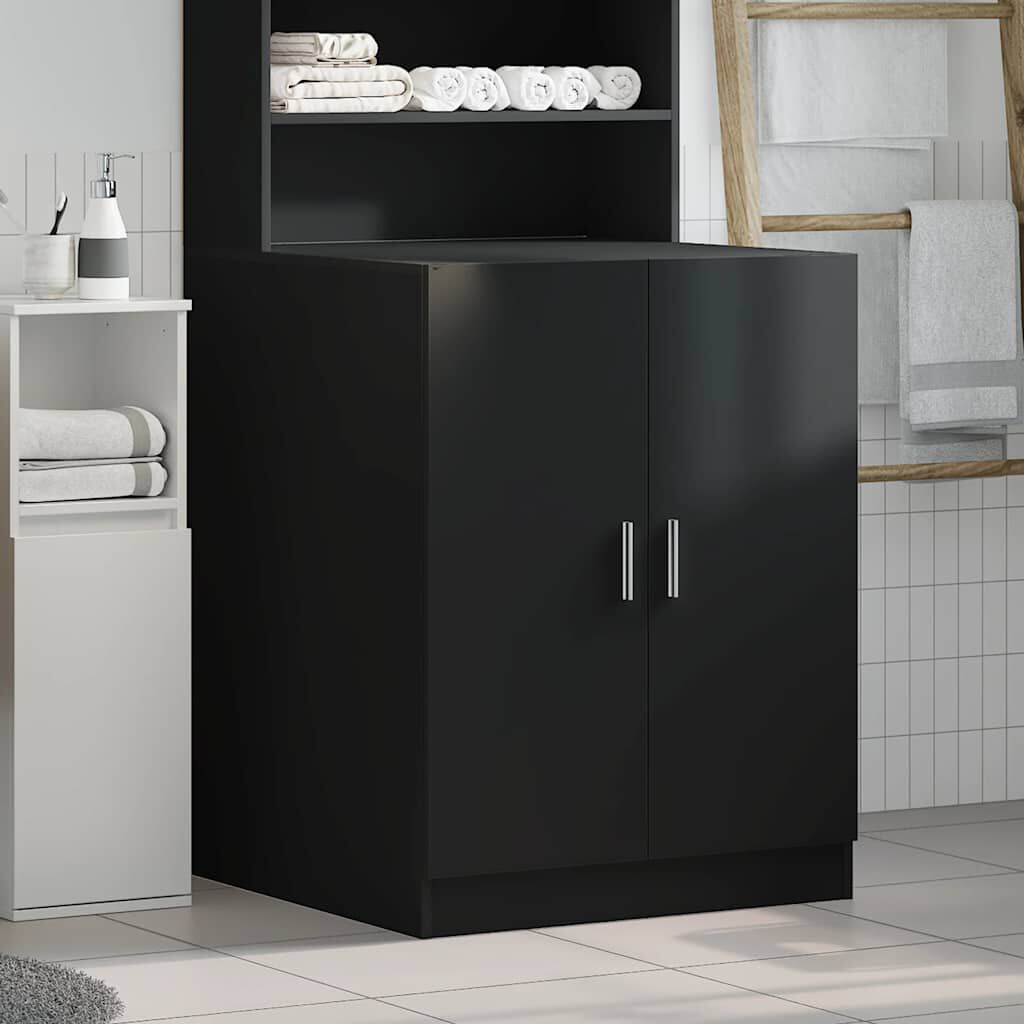 vidaXL Ντουλάπι Πλυντηρίου Μαύρο 71 x 71,5 x 91,5 εκ.