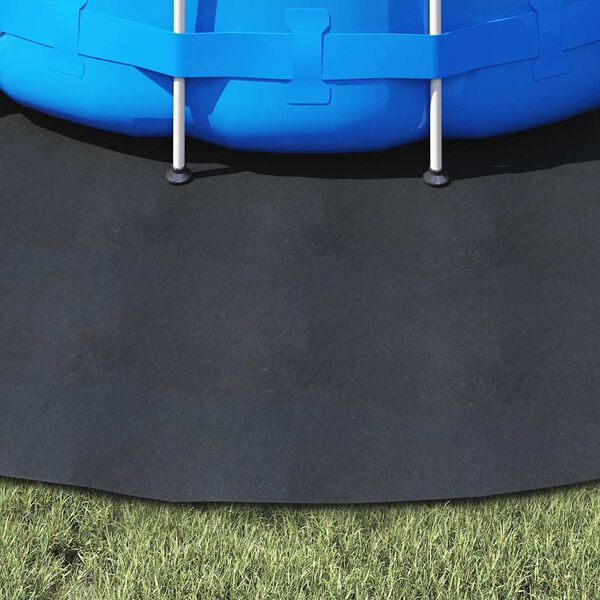 vidaXL Εδαφοκάλυψη Πισίνας Μαύρο Ø 306 εκ Πολυεστερικός γεωυφασμένος