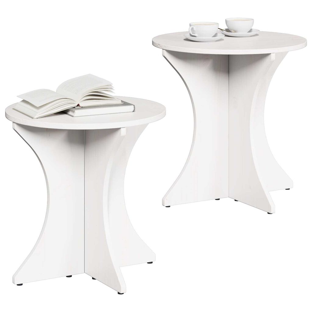 vidaXL Τραπεζάκι σαλονιού 2 pcs Λευκό 46 x 46 x 47 εκ.