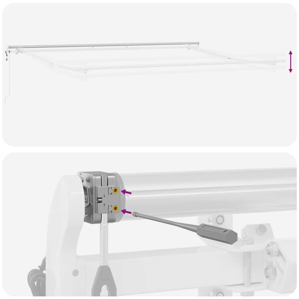 vidaXL Ανασυρόμενη Αυτόματη Τέντα Ριγέ 400x300 εκ.