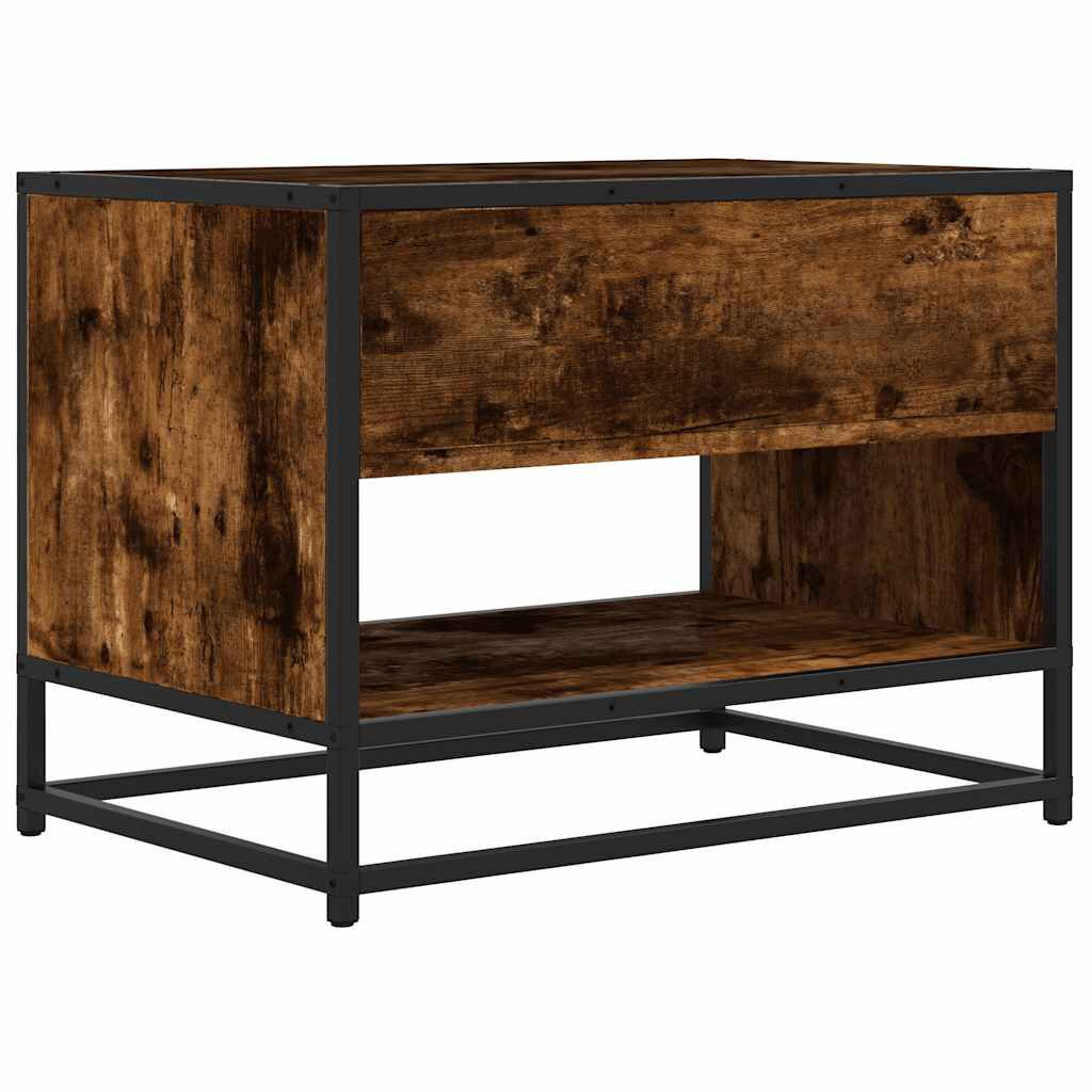 vidaXL Έπιπλο Τηλεόρασης Καπνιστή Δρυς 61x40x46 εκ Επεξ. Ξύλο/Μέταλλο