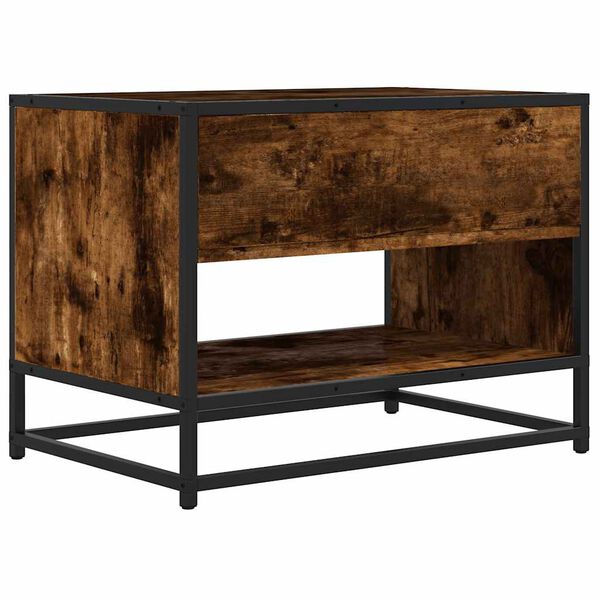 vidaXL Έπιπλο Τηλεόρασης Καπνιστή Δρυς 61x40x46 εκ Επεξ. Ξύλο/Μέταλλο
