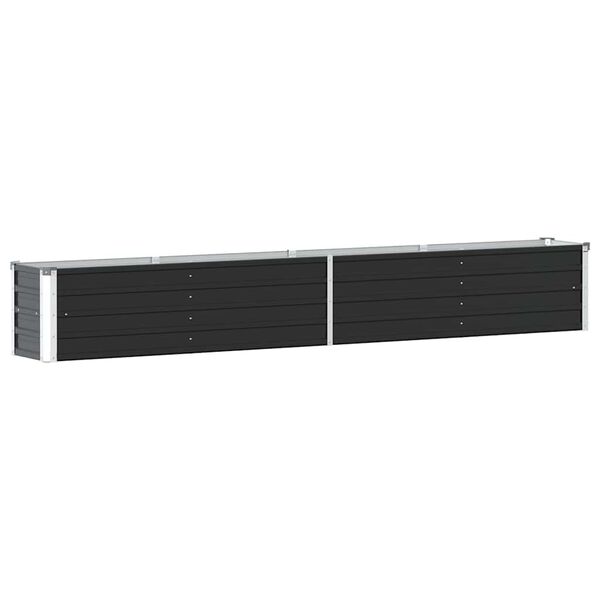 vidaXL Ζαρντινιέρα Υπερυψωμένη Ανθρακί 320x40x45 εκ. Γαλβαν. Χάλυβας