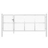 vidaXL Πόρτα Κήπου με Διχτυωτό Ασημί 350x125 εκ. από Γαλβανισμένο Ατσάλι