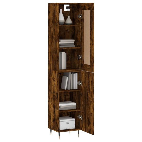 vidaXL Ντουλάπι Καπνιστή δρυς 34,5x34x180 εκ. από Επεξεργασμένο Ξύλο