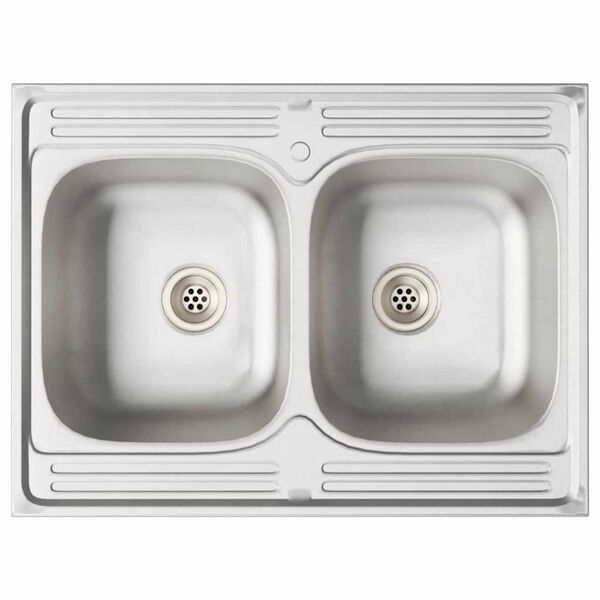 vidaXL Βάση νιπτήρα 2 pcs Λευκό 80 x 46 x 84.5 εκ. Επεξεργασμένο ξύλο