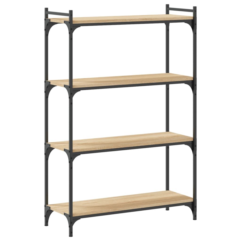 vidaXL Βιβλιοθήκη 4 Επιπέδων Sonoma Δρυς 80x30x120 εκ. Επεξεργ. Ξύλο