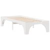 vidaXL Κρεβάτι δαπέδου Λευκό 75 x 190 cm Μασίφ ξύλο πεύκου