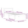 vidaXL Σκελετός Κρεβατιού Καφέ 90 x 190 cm Μασίφ ξύλο πεύκου
