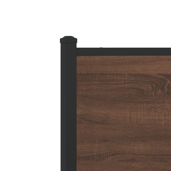 vidaXL Μεταλλικό πλαίσιο κρεβατιού χωρίς στρώμα καφέ δρυς 100x200 cm