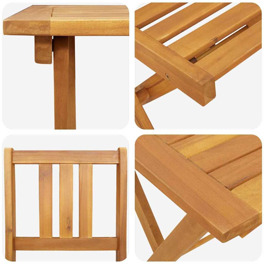 vidaXL Σετ μπιστρό 3 pcs Καφέ Μασίφ ξύλο ακακίας