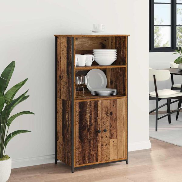 vidaXL Highboard &Pi;&alpha;&lambda;&iota;ό &Xi;ύ&lambda;&omicron; 62 x 36 x 121,5 &epsilon;&kappa; &Epsilon;&pi;&epsilon;&xi;&epsilon;&rho;&gamma;&alpha;&sigma;&mu;έ&nu;&omicron; &xi;ύ&lambda;&omicron;