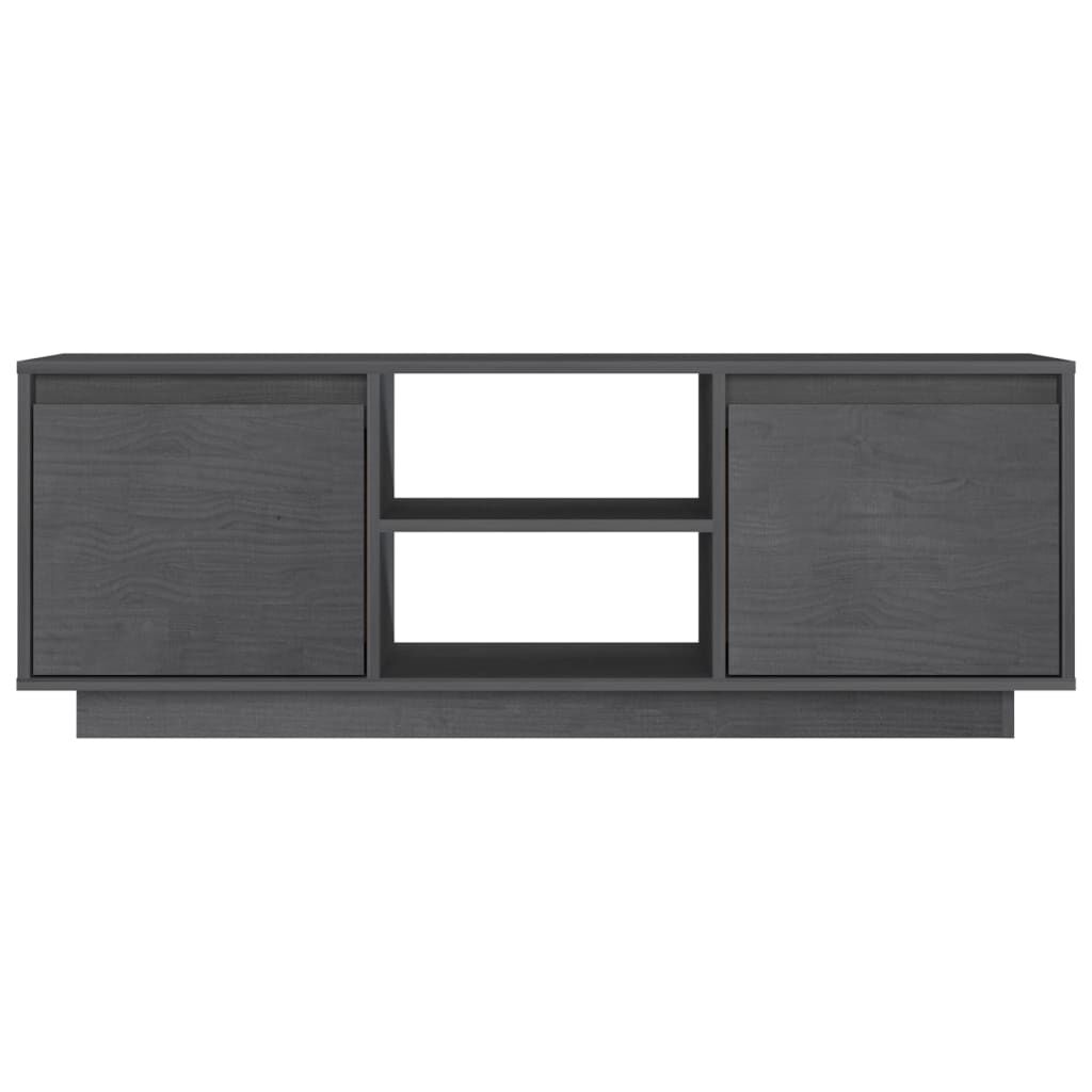 vidaXL Έπιπλο Τηλεόρασης Γκρι 110 x 30 x 40 εκ. από Μασίφ Ξύλο Πεύκου
