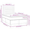 vidaXL &Kappa;&rho;&epsilon;&beta;ά&tau;&iota; Boxspring &mu;&epsilon; &Sigma;&tau;&rho;ώ&mu;&alpha; & LED &Sigma;&kappa;. &Mu;&pi;&lambda;&epsilon; 120x190&epsilon;&kappa;. &Beta;&epsilon;&lambda;&omicron;ύ&delta;&iota;&nu;&omicron;