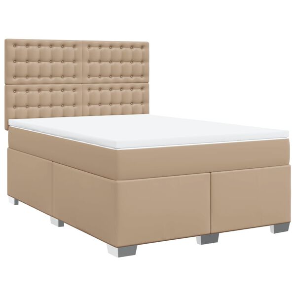 vidaXL &Kappa;&rho;&epsilon;&beta;ά&tau;&iota; Boxspring &mu;&epsilon; &Sigma;&tau;&rho;ώ&mu;&alpha; &Kappa;&alpha;&pi;&omicron;&upsilon;&tau;&sigma;ί&nu;&omicron; 140x190&epsilon;&kappa;.&alpha;&pi;ό &Sigma;&upsilon;&nu;&theta;.&Delta;έ&rho;&mu;&alpha;