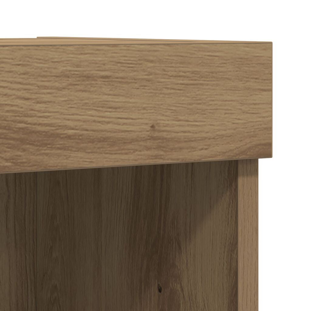 vidaXL Ντουλάπα Τοίχου για TV με LED Φώτα Artisan Oak 60x30x40 εκ.