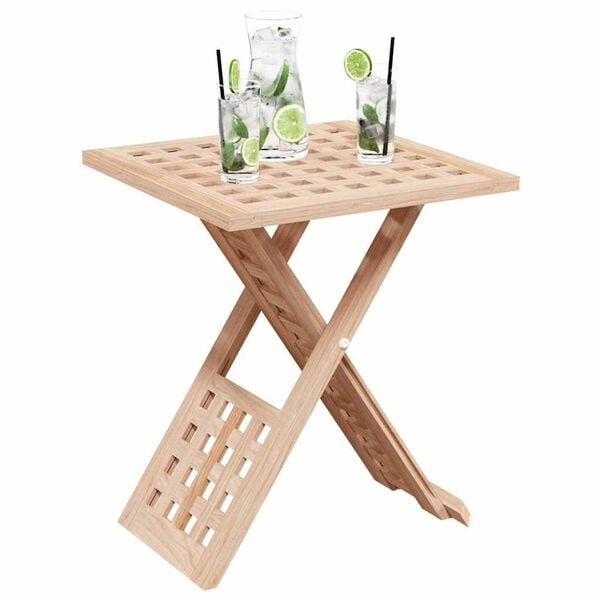 vidaXL Τραπεζάκι σαλονιού Καφέ 33 x 33 x 40.5 εκ Μασίφ ξύλο καρυδιάς