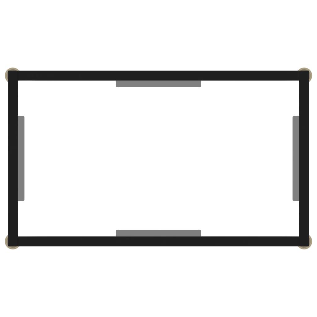 vidaXL Τραπέζι Κονσόλα Διαφανές 60 x 35 x 75 εκ. από Ψημένο Γυαλί