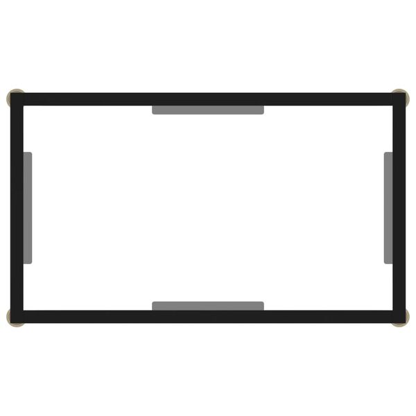 vidaXL Τραπέζι Κονσόλα Διαφανές 60 x 35 x 75 εκ. από Ψημένο Γυαλί