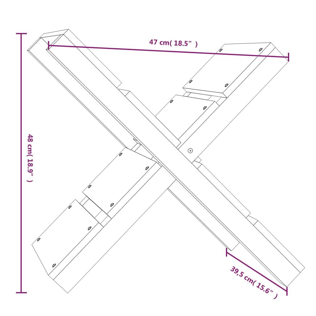 vidaXL Ξυλοθήκη Γκρι 47 x 39,5 x 48 εκ. από Μασίφ Ξύλο Πεύκου