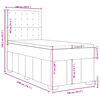 vidaXL Κρεβάτι Boxspring με Στρώμα Μαύρο 100 x 200 εκ. Υφασμάτινο