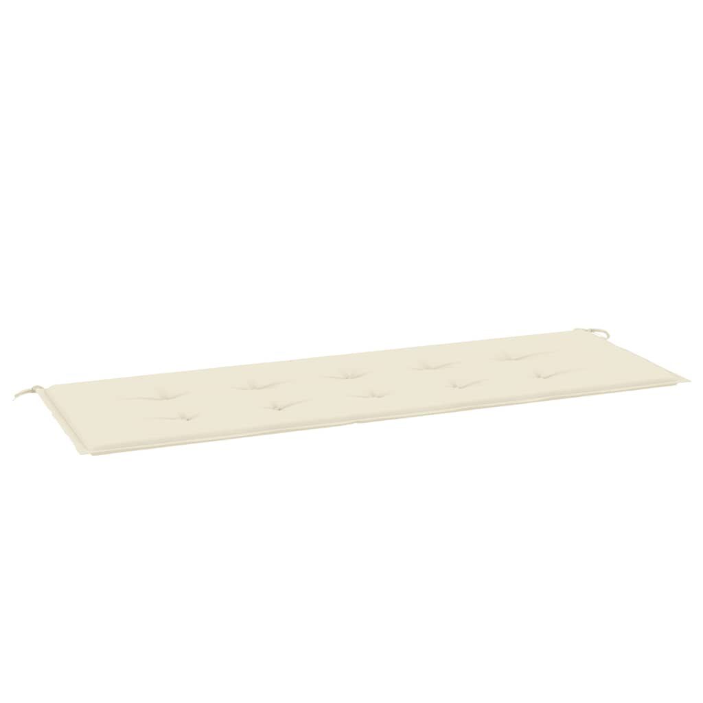 vidaXL Μαξιλάρι Πάγκου Κήπου Κρεμ 150x50x4 εκ. Ύφασμα Oxford