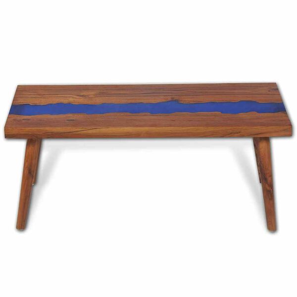 vidaXL Τραπεζάκι Σαλονιού 100 x 50 x 40 εκ. από Ξύλο Teak και Ρητίνη