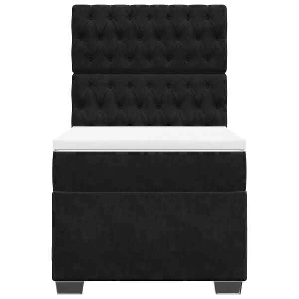 vidaXL &Kappa;&rho;&epsilon;&beta;ά&tau;&iota; Boxspring &mu;&epsilon; &Sigma;&tau;&rho;ώ&mu;&alpha; &Mu;&alpha;ύ&rho;&omicron; 90x190 &epsilon;&kappa;. &Beta;&epsilon;&lambda;&omicron;ύ&delta;&iota;&nu;&omicron;