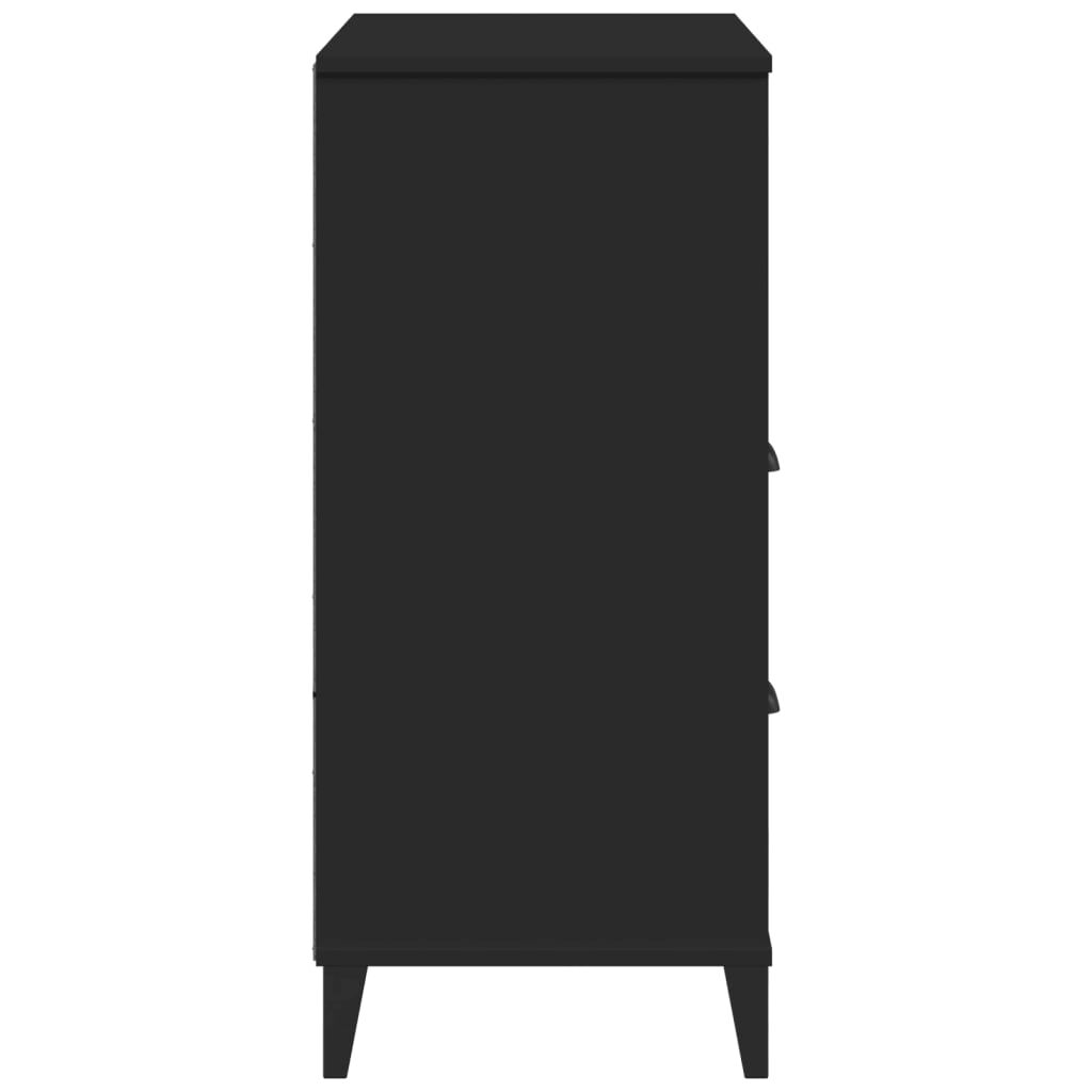 vidaXL Βιβλιοθήκη VIKEN Μαύρη 80x40x90 εκ. από Επεξεργασμένο Ξύλο