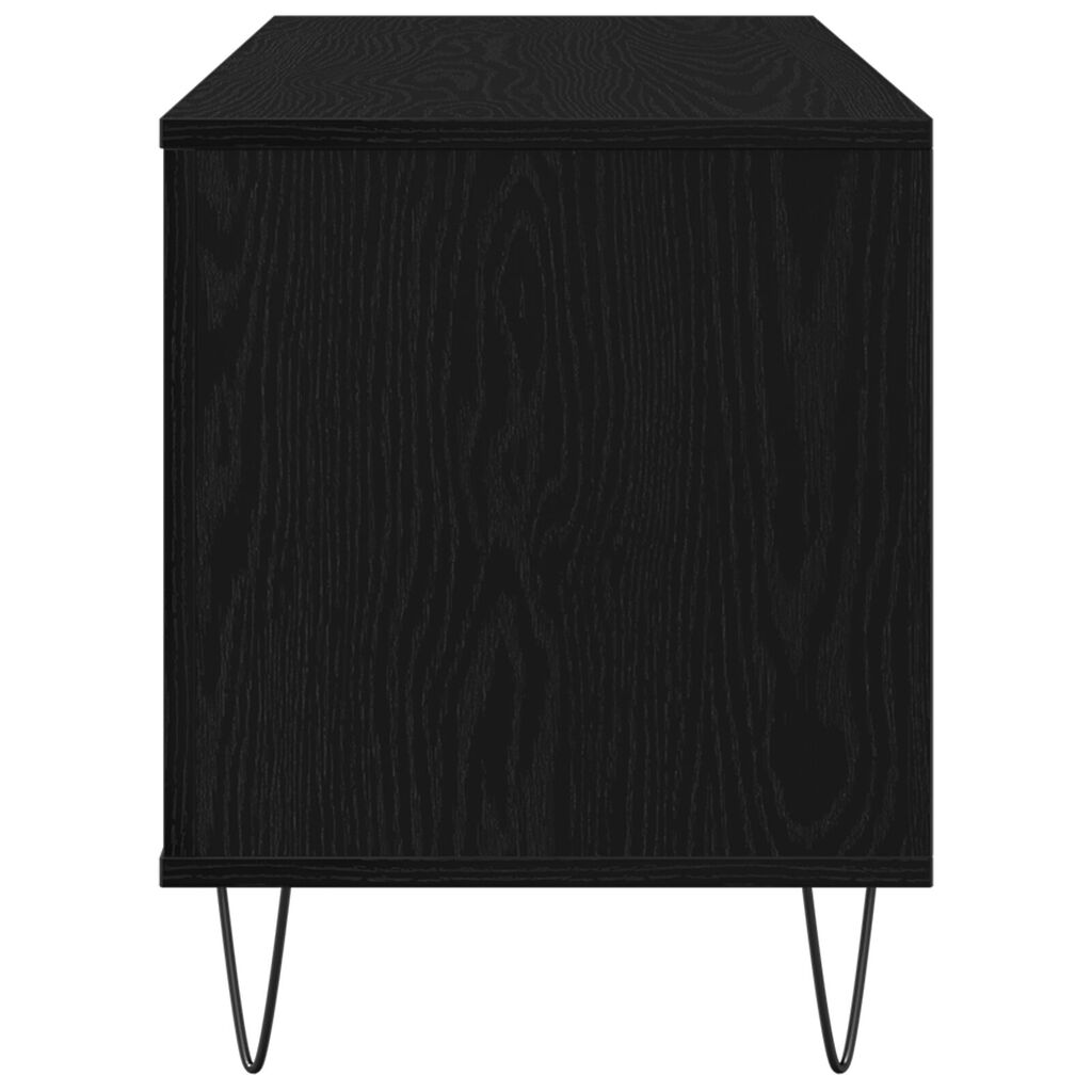 vidaXL Ντουλάπα Δίσκων Μαύρη Δρυς 100x38x48 εκ. Επεξεργασμένο Ξύλο