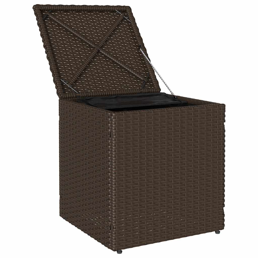 vidaXL Σκαμπό κήπου με μαξιλάρια 2 τεμάχια Καφέ 40x40x43 cm