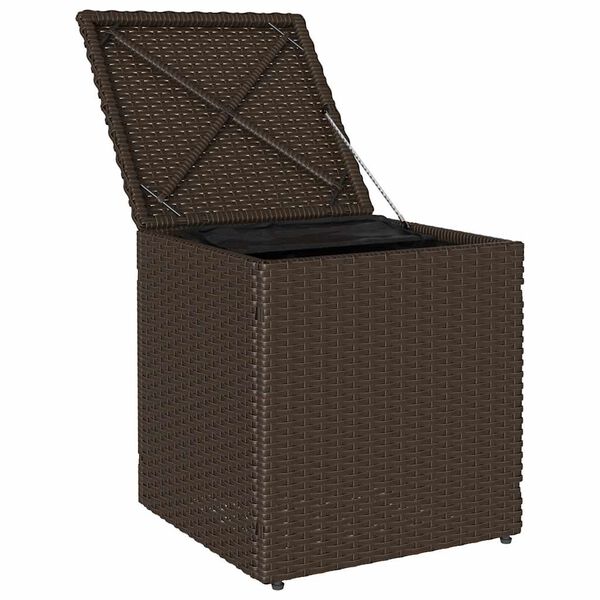 vidaXL Σκαμπό κήπου με μαξιλάρια 2 τεμάχια Καφέ 40x40x43 cm