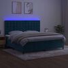 vidaXL &Kappa;&rho;&epsilon;&beta;ά&tau;&iota; Boxspring &mu;&epsilon; &Sigma;&tau;&rho;ώ&mu;&alpha; & LED &Sigma;&kappa;. &Mu;&pi;&lambda;&epsilon; 200x200&epsilon;&kappa;. &Beta;&epsilon;&lambda;&omicron;ύ&delta;&iota;&nu;&omicron;