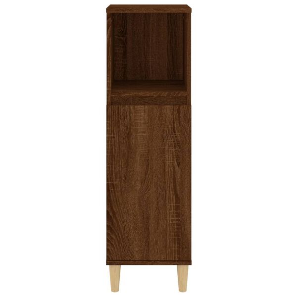 vidaXL Ντουλάπι Μπάνιου Καφέ Δρυς 30x30x100 εκ. Επεξεργασμένο Ξύλο