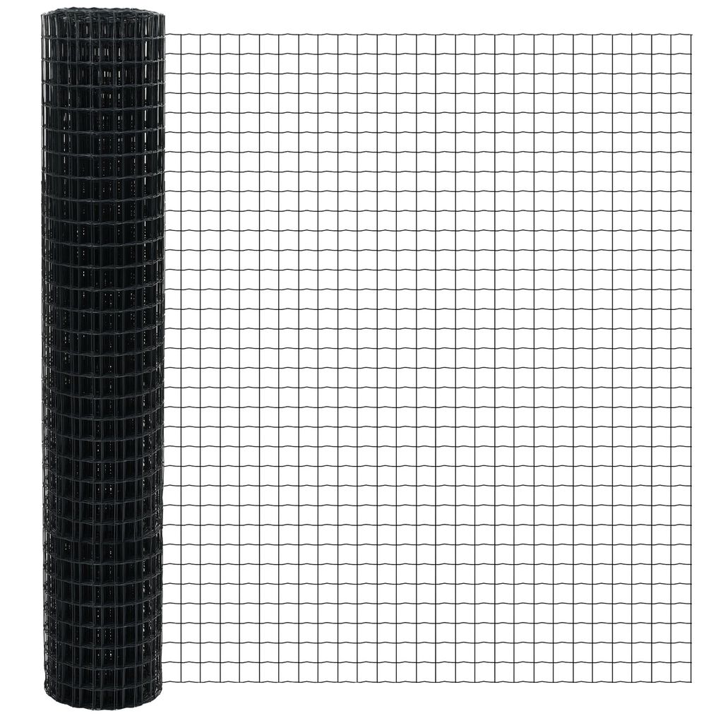 vidaXL Euro Fence με 7 Στελέχη 1.6x10 μ Γαλβανισμένος Χάλυβας Γκρι