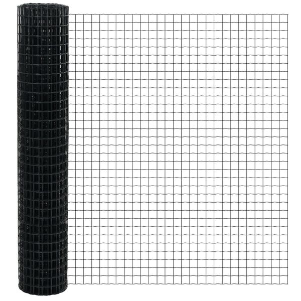 vidaXL Euro Fence με 7 Στελέχη 1.6x10 μ Γαλβανισμένος Χάλυβας Γκρι