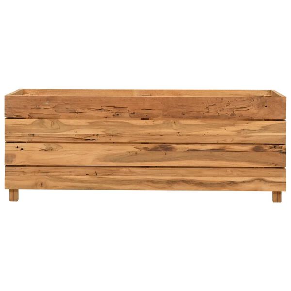 vidaXL Ζαρντινιέρα Υπερυψωμένη 100x40x38 εκ. Ανακυκλ. Ξύλο Teak/Ατσάλι