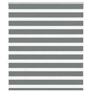 vidaXL Ζέβρα τυφλή Σκούρο Γκρι Πλάτος υφάσματος 130,9 εκ. Πολυεστέρας