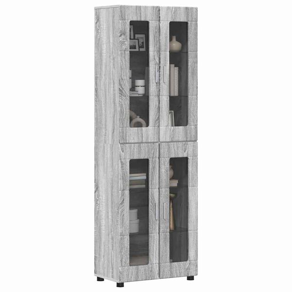 vidaXL Highboard &Gamma;&kappa;&rho;ί&zeta;&omicron; &Sigma;&omicron;&nu;&omicron;&mu;&alpha; 60 x 35 x 182 &epsilon;&kappa;. &Epsilon;&pi;&epsilon;&xi;&epsilon;&rho;&gamma;&alpha;&sigma;&mu;έ&nu;&omicron; &xi;ύ&lambda;&omicron;