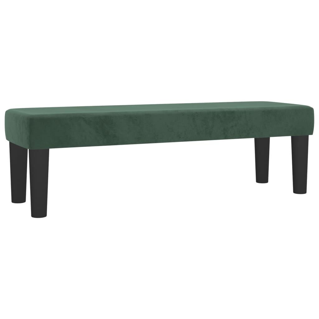 vidaXL Κρεβάτι Boxspring με Στρώμα Σκούρο Πράσινο 200x200εκ. Βελούδινο