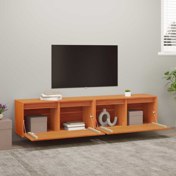 vidaXL &Nu;&tau;&omicron;&upsilon;&lambda;ά&pi;&alpha; &Tau;&omicron;ί&chi;&omicron;&upsilon; &mu;&epsilon; &rho;ά&phi;&iota; 2 pcs &Kappa;&epsilon;&rho;&omega;&tau;ό &kappa;&alpha;&phi;έ 80 x 30 x 35 cm